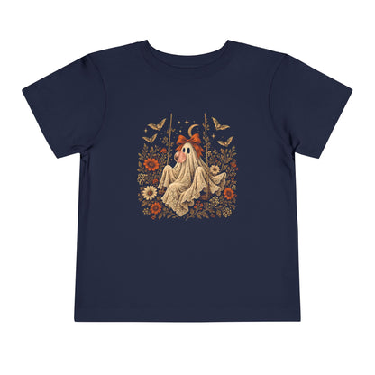 Toddler Ghost on Swing Blowing Bubble Gum Halloween Shirt, Vintage Ghost Tee