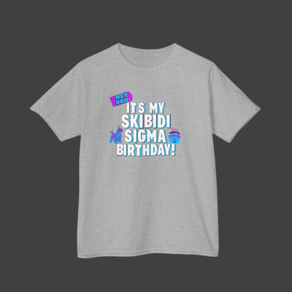 Skibidi Sigma Birthday Kids Tee