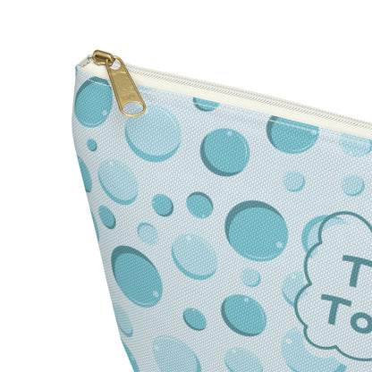 Blue Bubble Pattern Accessory Pouch | Toiletries Cosmetic Bag