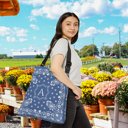 Personalized Bandana Tote Bag with Monogram | Adjustable Crossbody Shoulder Bag
