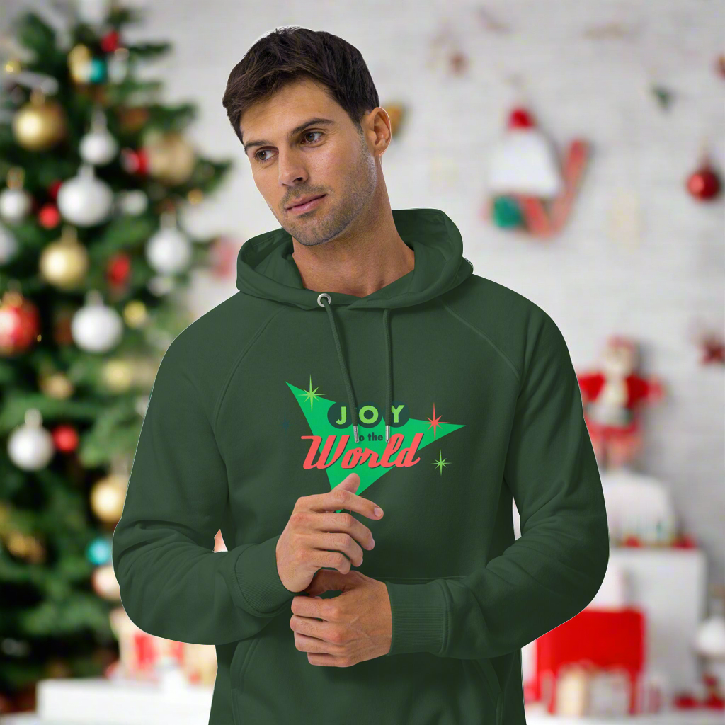 Joy to the World Adult Unisex Eco Raglan Hoodie