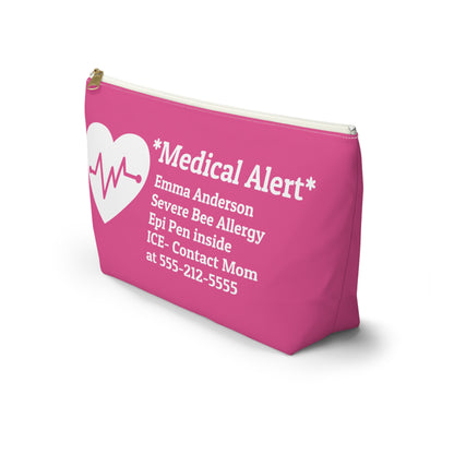 Pink Medical Alert Pouch for Kids