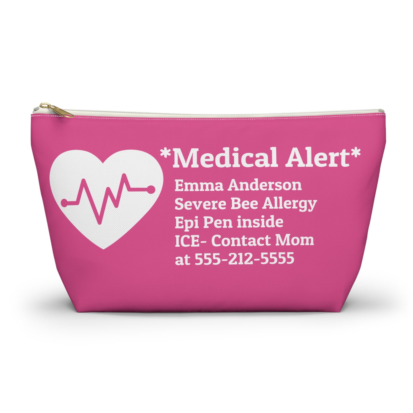 Pink Medical Alert Pouch for Kids