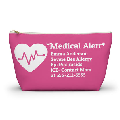 Pink Medical Alert Pouch for Kids