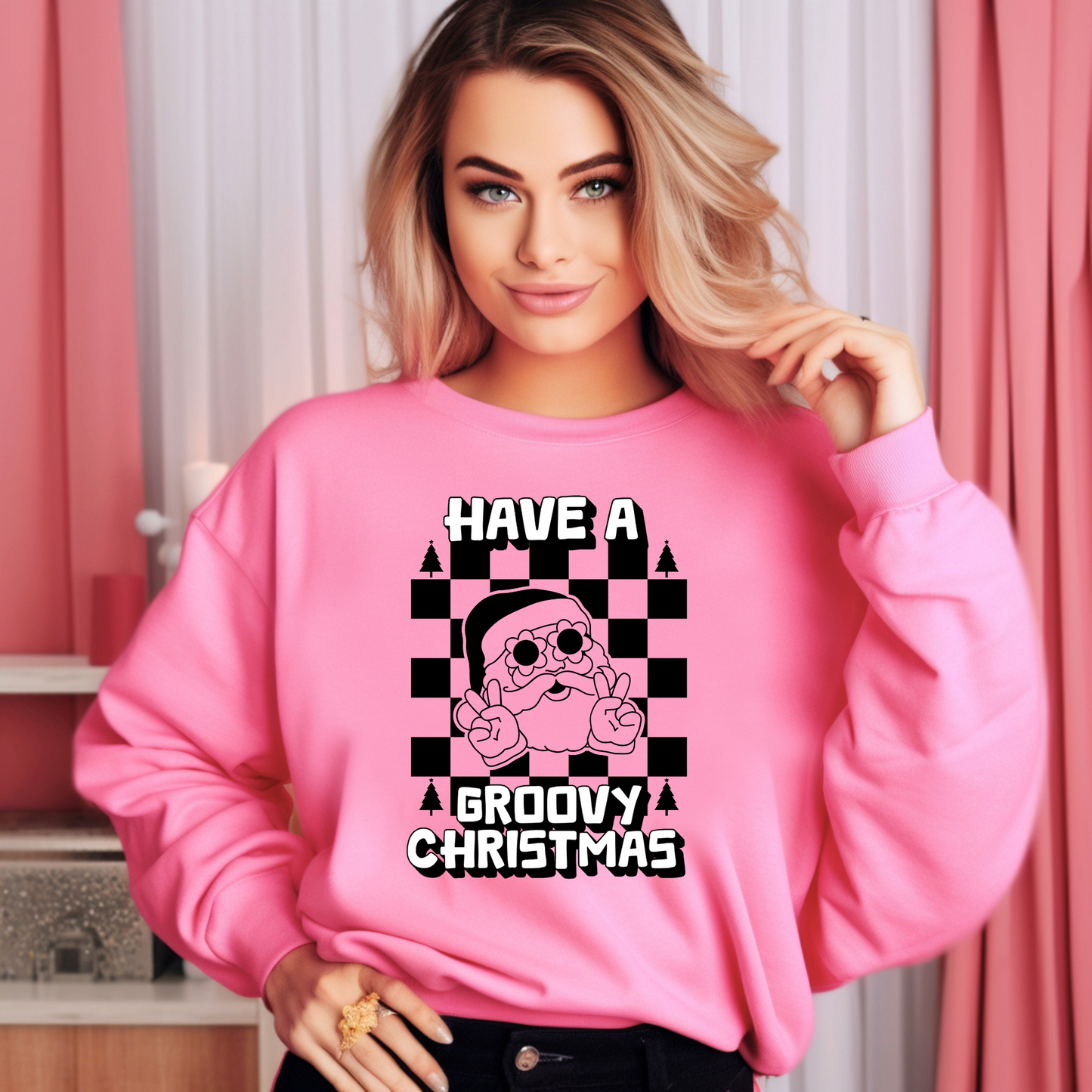 Groovy Santa Christmas Sweatshirt