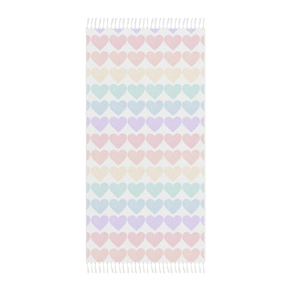 Rainbow Hearts Beach Cloth