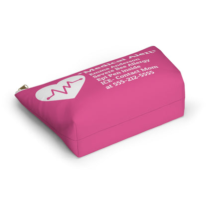 Pink Medical Alert Pouch for Kids
