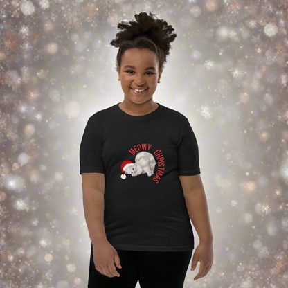 Meowy Christmas Youth Short Sleeve T-Shirt