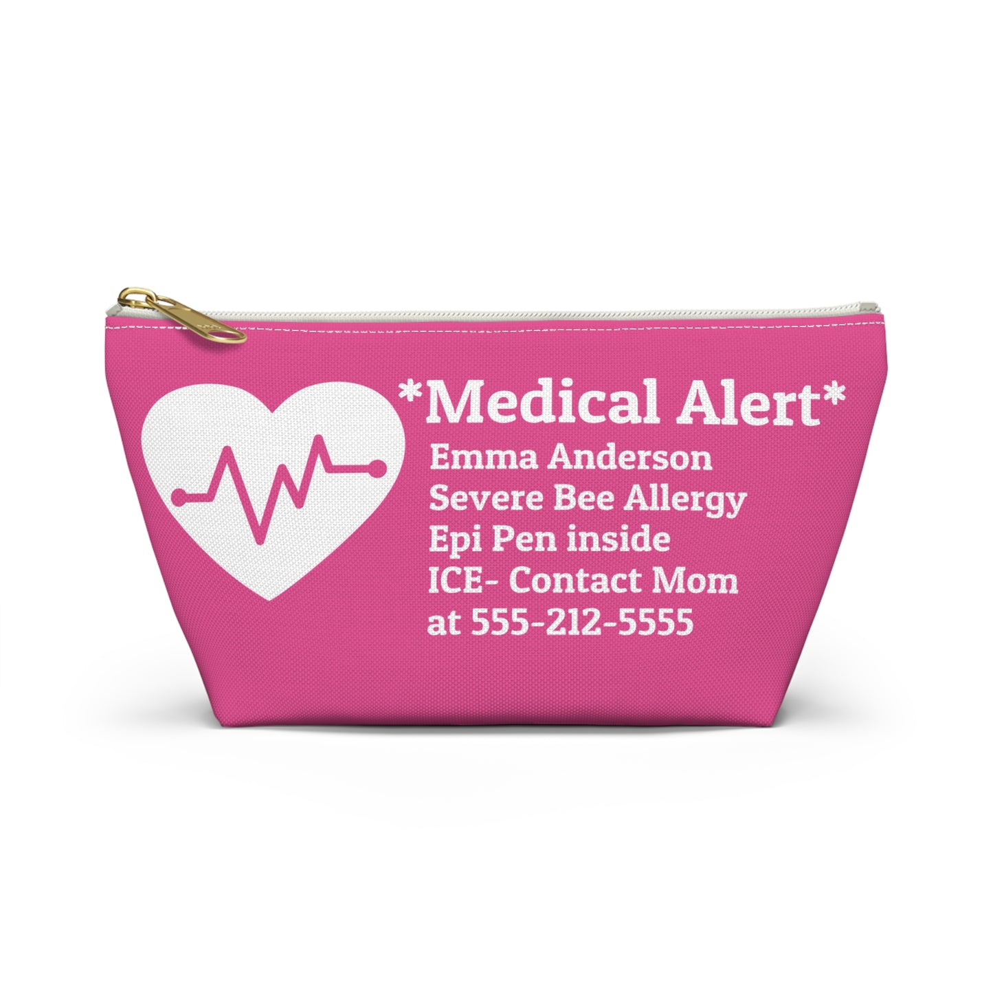 Pink Medical Alert Pouch for Kids