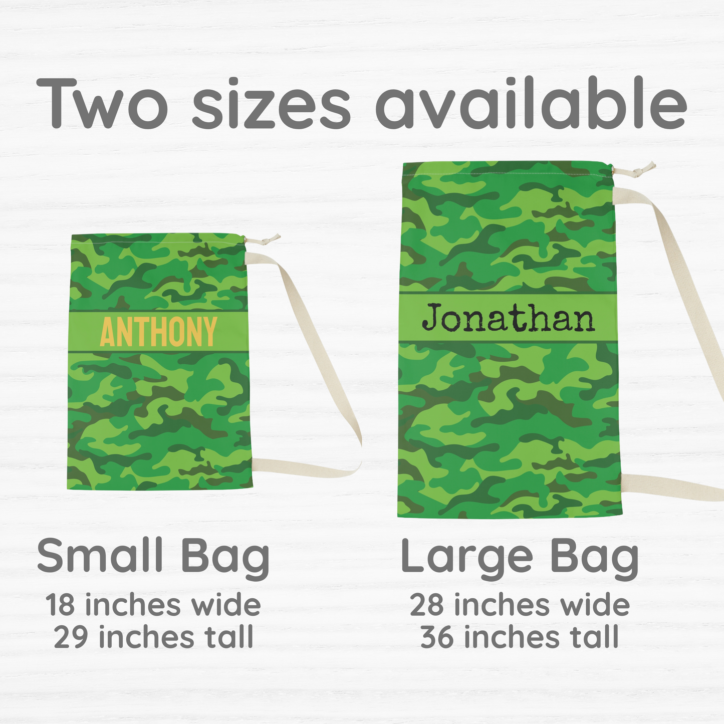 Personalized Camouflage Laundry Bag with Name | Custom Drawstring Laundry Bag for Camp, Dorm & Travel