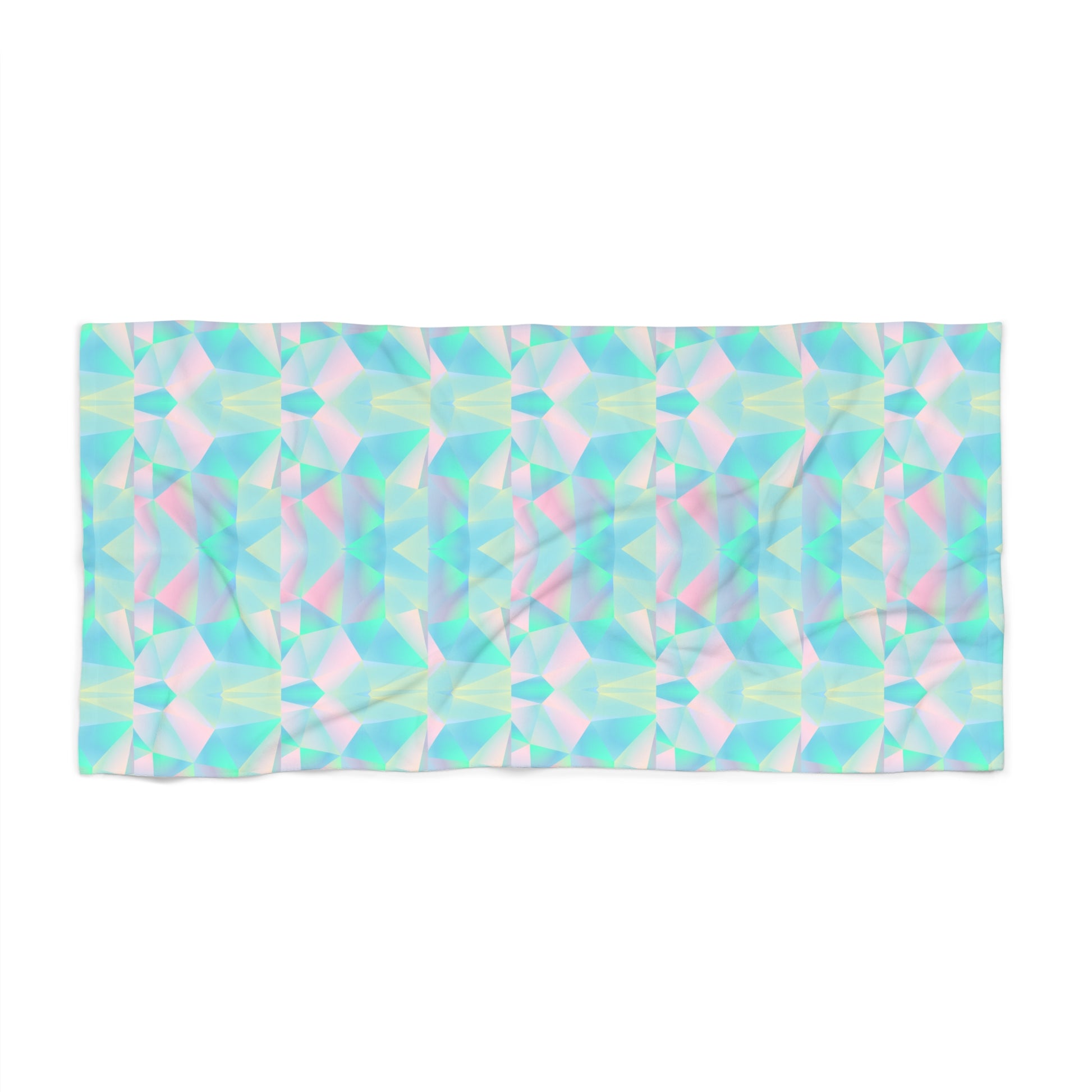 Make a splash at the beach or poolside with our Pastel Prisms Beach Towel, available in two sizes for your convenience. Crafted from high-quality materials, this towel offers absorbency and softness, perfect for drying off after a swim. Embrace vibrant pastel hues and elevate your beach experience with this stylish and functional accessory.