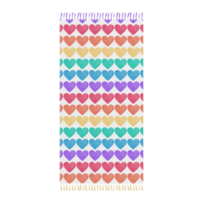 Rainbow Hearts Beach Cloth