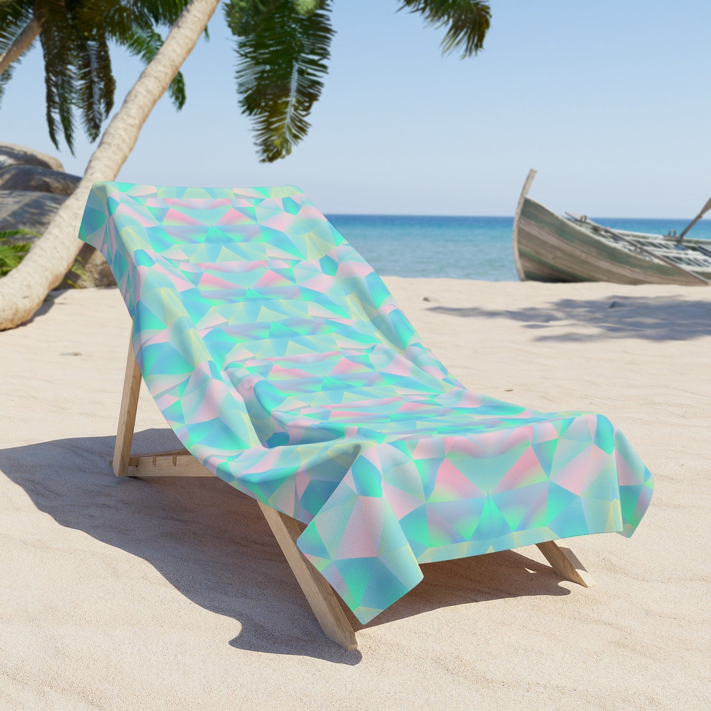 Make a splash at the beach or poolside with our Pastel Prisms Beach Towel, available in two sizes for your convenience. Crafted from high-quality materials, this towel offers absorbency and softness, perfect for drying off after a swim. Embrace vibrant pastel hues and elevate your beach experience with this stylish and functional accessory.