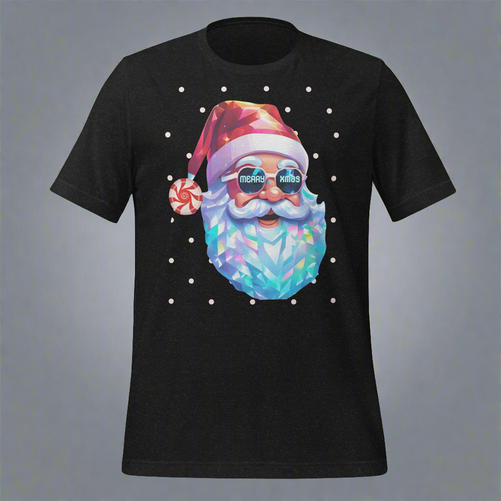 Santa Prism Merry Xmas Adult Tshirt