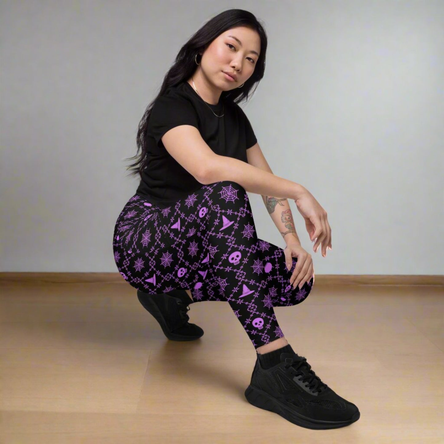 Step into Halloween fun with Wickedly Cute Women's Halloween Leggings with Pockets, featuring soft stretchy fabric, high-waisted flattering fit, and functional side pockets. Available in size-inclusive 2XS–6XL and matching toddler sizes 2T–7 for coordinating family outfits. Featuring pumpkin, skull, and spooky designs, ideal for trick-or-treating, fall festivals, cozy nights, plus-size women's fashion, seasonal leggings, festive wardrobe, Halloween clothing, and eco-conscious made-to-order leggings for wome