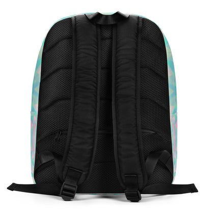 Blue Geometric Kids Backpack Back