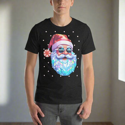 Santa Prism Merry Xmas Adult Tshirt