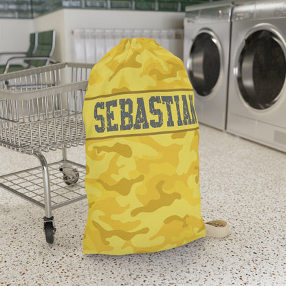 Personalized Camouflage Laundry Bag with Name | Custom Drawstring Laundry Bag for Camp, Dorm & Travel