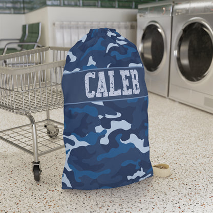 Personalized Camouflage Laundry Bag with Name | Custom Drawstring Laundry Bag for Camp, Dorm & Travel
