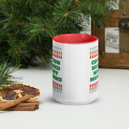 This playful 15 oz ceramic mug features the quote “Cotton Headed Ninny Muggins” from the Elf movie, with a fun colored handle and inside. A great Christmas coffee mug for holiday movie lovers, it’s microwave and dishwasher safe. Makes a festive and funny gift for coworkers, friends, or yourself during the most wonderful time of the year.