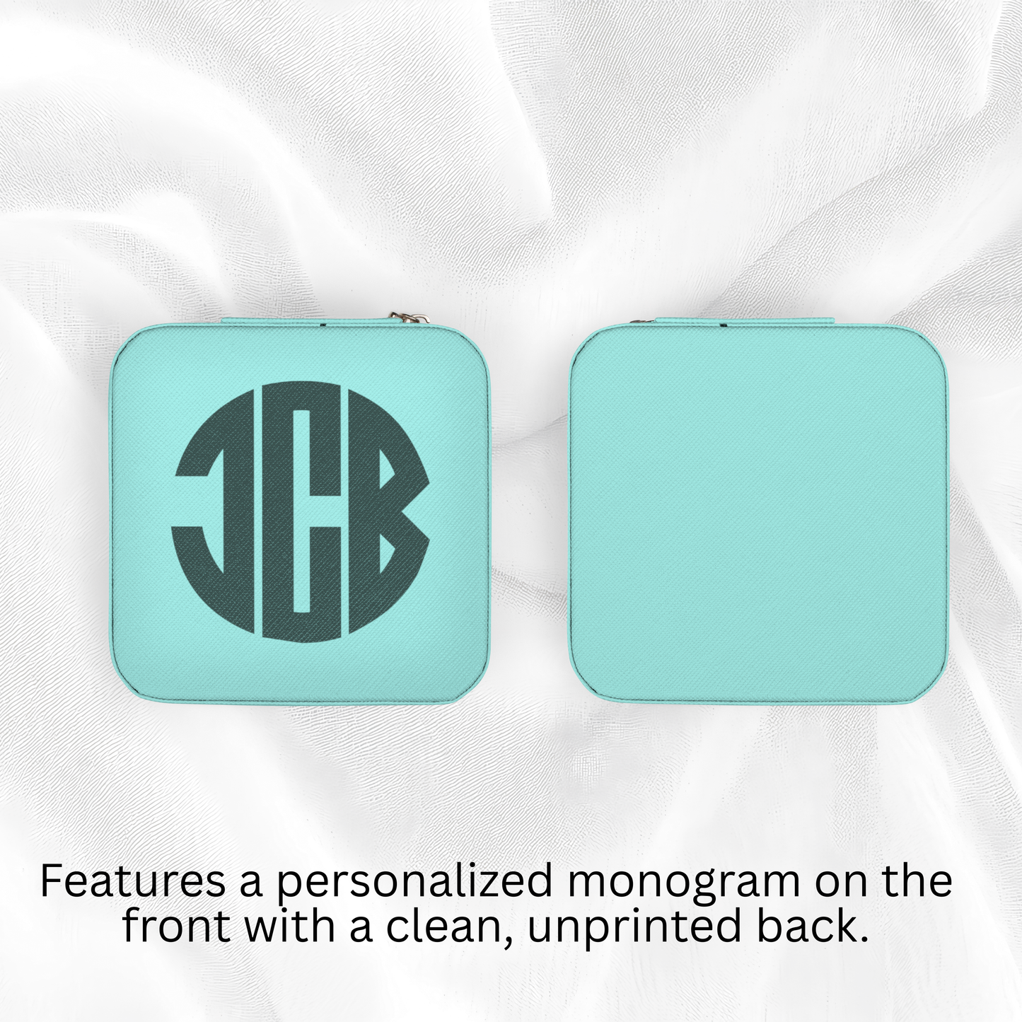 Minimalist personalized jewelry organizer for men and women, compact travel case for rings earrings necklaces watches and small accessories