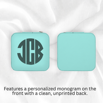 Minimalist personalized jewelry organizer for men and women, compact travel case for rings earrings necklaces watches and small accessories