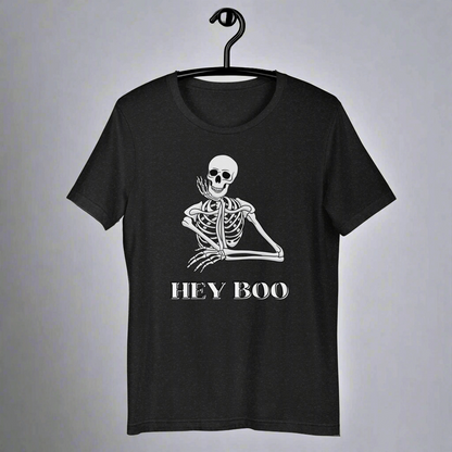 Hey Boo Skeleton Halloween Unisex t-shirt