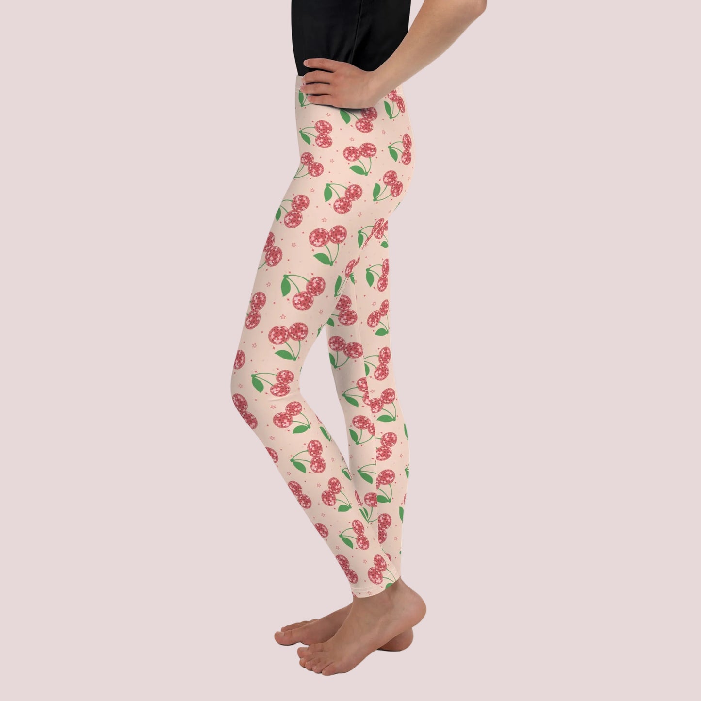 Disco Ball Cherry Tween Tights