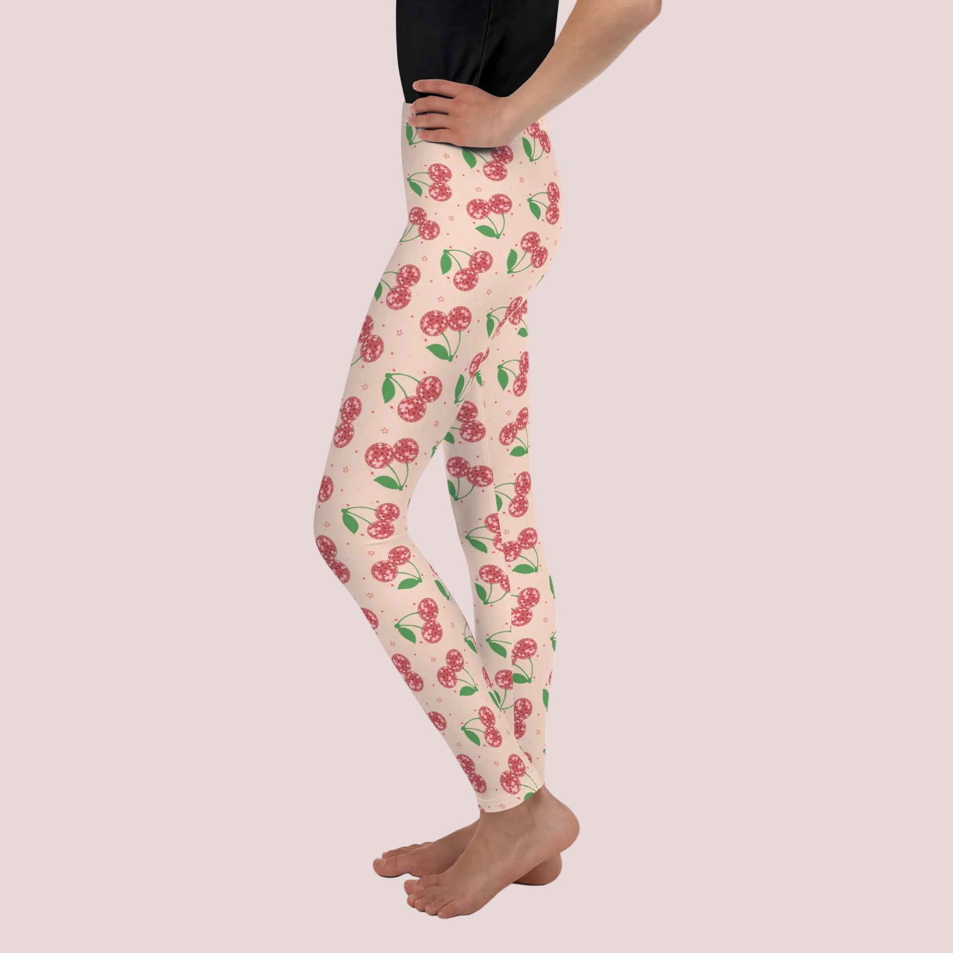 Disco Ball Cherry Tween Tights