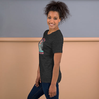Mythical siren t-shirt with dark humor quote “First of All I Am a Delight,” designed for Halloween, Renaissance fairs, and mythology-inspired outfits. Printed on a Bella Canvas 3001 shirt, unisex sizes XS–5XL, available in black, Heather Midnight Navy, and Heather Grey. Perfect sarcastic shirt for gothic mermaid lovers, fantasy fans, or ocean mythology enthusiasts who enjoy witty graphic tees, spooky sea creature designs, and snarky gothic fashion.