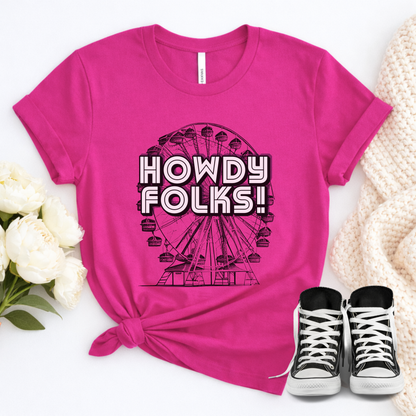 Howdy Folks State Fair of Texas Youth Shirt | Vintage Ferris Wheel Tee