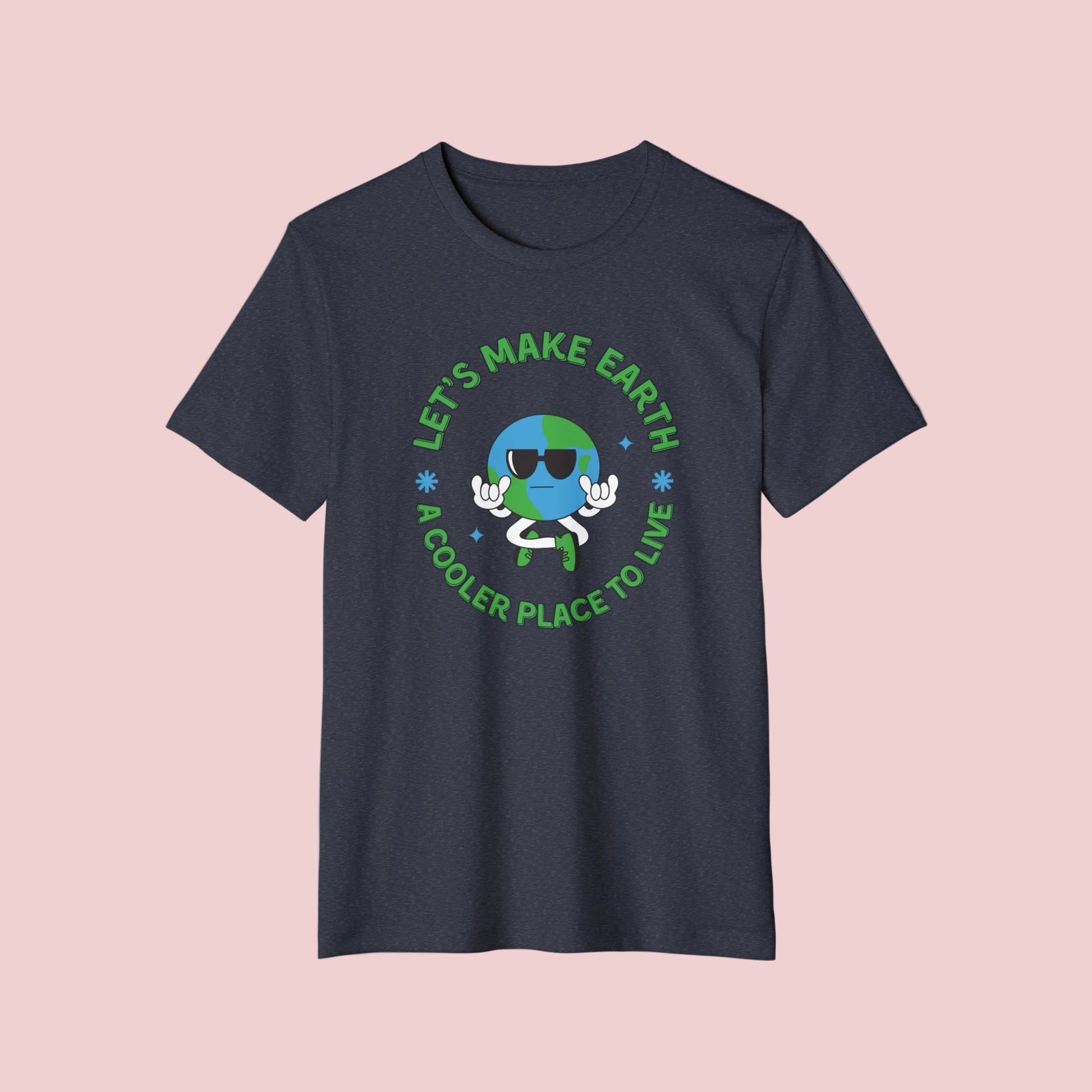 Let's Make Earth a Cooler Place to Live Adult Recycled Organic T-Shirt - jaecrece