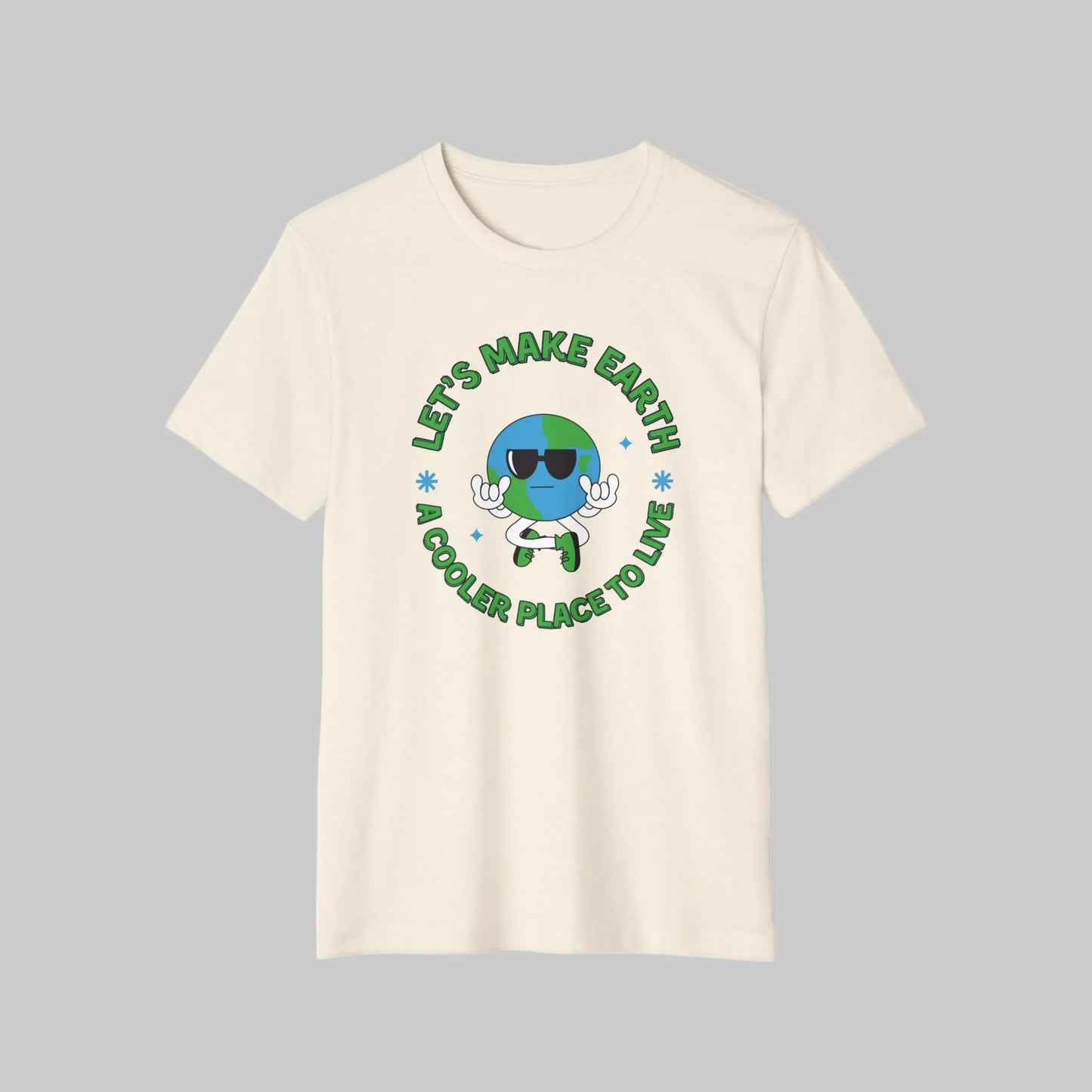 Let's Make Earth a Cooler Place to Live Adult Recycled Organic T-Shirt - jaecrece
