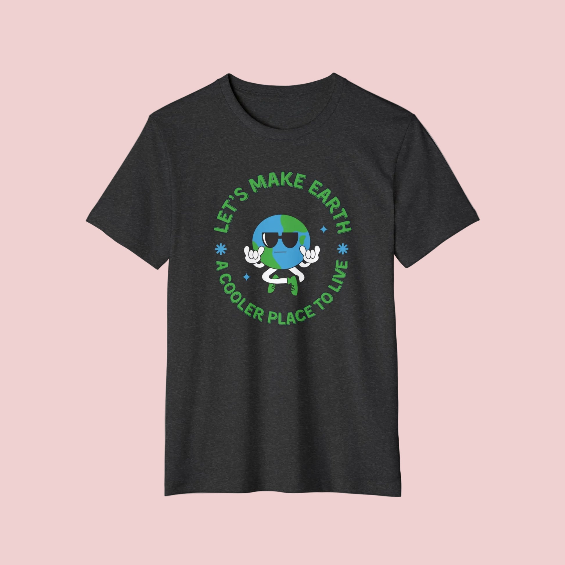 Let's Make Earth a Cooler Place to Live Adult Recycled Organic T-Shirt - jaecrece