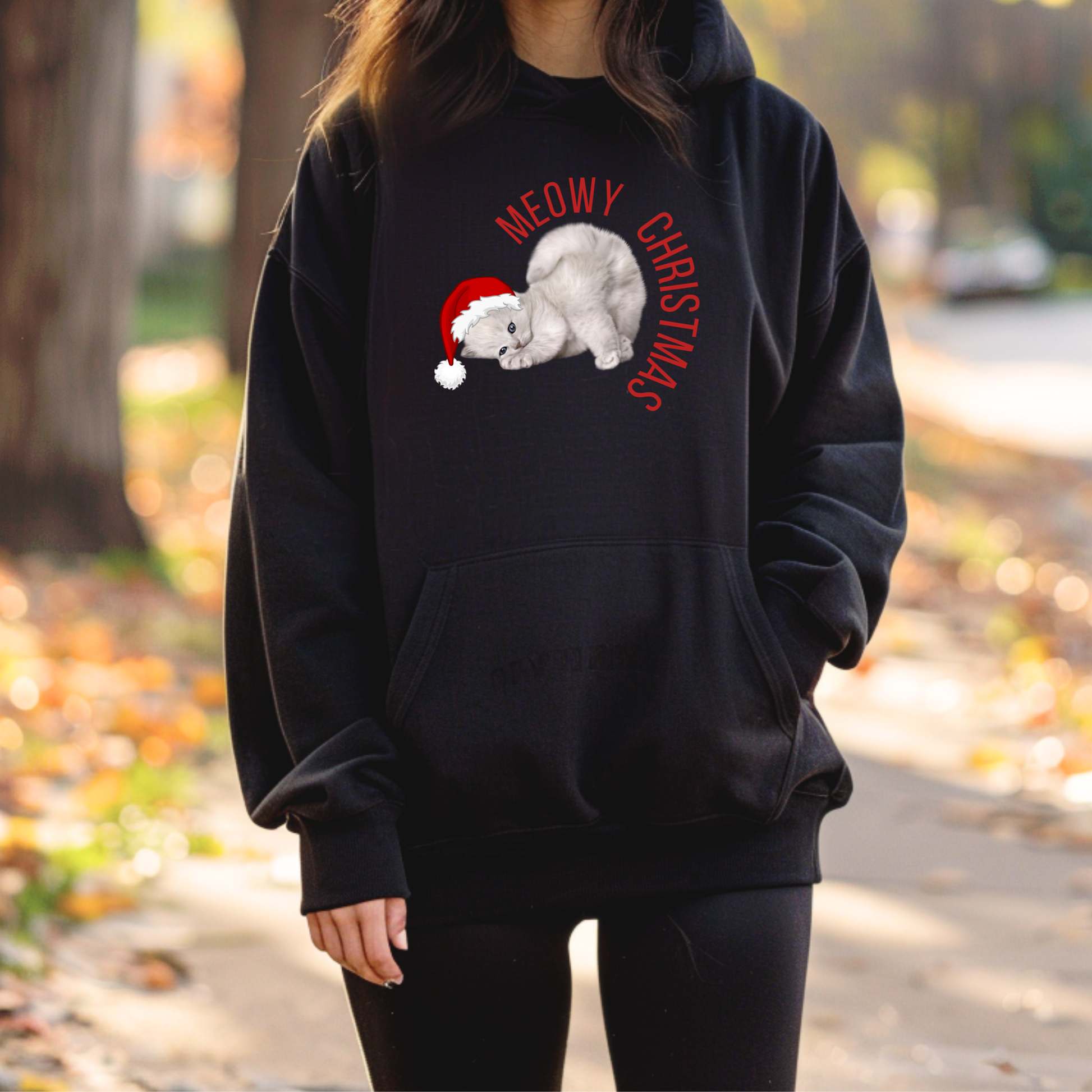 Snuggle into the holidays with this Meowy Christmas adult sweatshirt, crafted for warmth and holiday cheer. The cozy fleece fabric, festive cat graphic, and unisex fit in sizes S–5XL make it a go-to Christmas sweatshirt for cat lovers. As part of a matching family collection, it’s ideal for family gatherings, seasonal gifting, or simply showing off your love of cats in Christmas style with a cute and comfy pullover.

