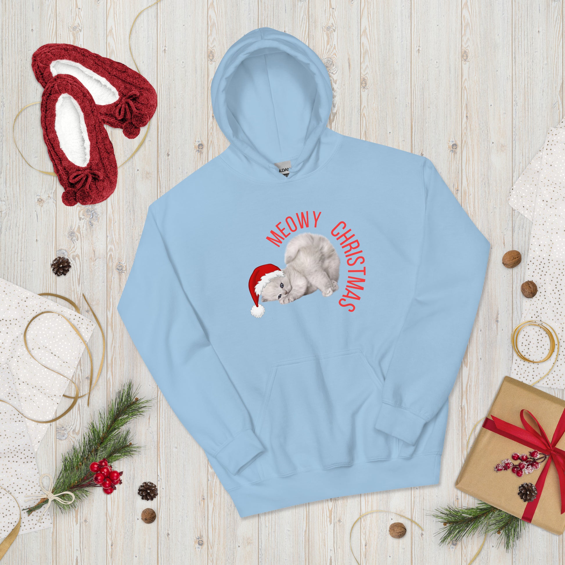 This Meowy Christmas adult sweatshirt is a festive favorite for anyone who loves cats and cozy clothes. Made with soft fleece and designed with a unisex fit, it’s available in sizes S–5XL to suit every body. The playful cat graphic makes it a fun Christmas top for cat parents, and it pairs perfectly with toddler and youth options for matching family outfits. It’s a cute, comfy Christmas cat lover gift you’ll reach for year after year.