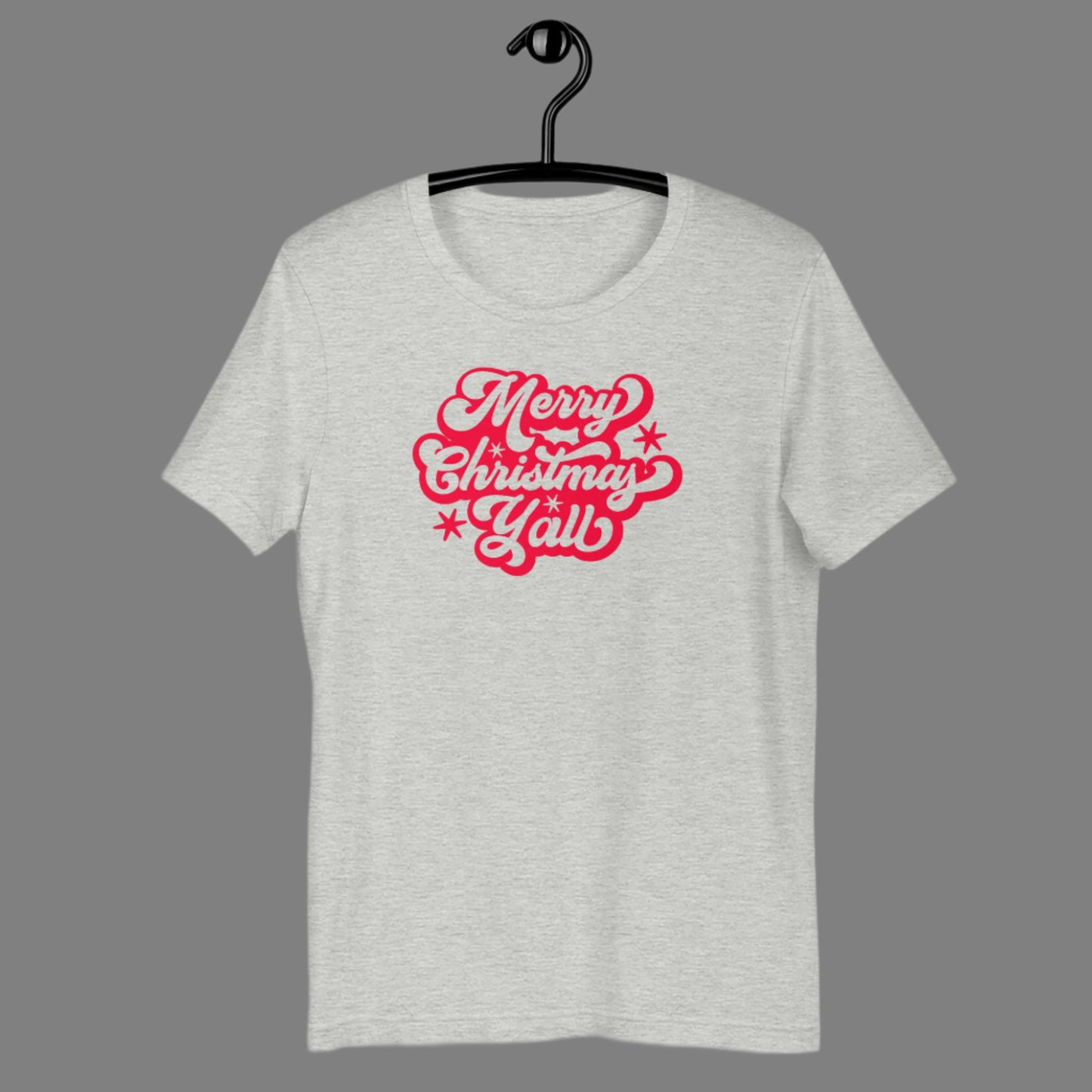 Share your Southern spirit this holiday season with our Merry Christmas Y’all tee, printed on a super soft Bella Canvas shirt. With its bold red script and flattering fit, this shirt is great for anyone who loves rustic Christmas outfits, festive family sets, or cozy graphic tees. A cheerful holiday staple for adult wardrobes and Southern-style Christmas celebrations.