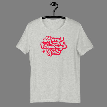 Share your Southern spirit this holiday season with our Merry Christmas Y’all tee, printed on a super soft Bella Canvas shirt. With its bold red script and flattering fit, this shirt is great for anyone who loves rustic Christmas outfits, festive family sets, or cozy graphic tees. A cheerful holiday staple for adult wardrobes and Southern-style Christmas celebrations.