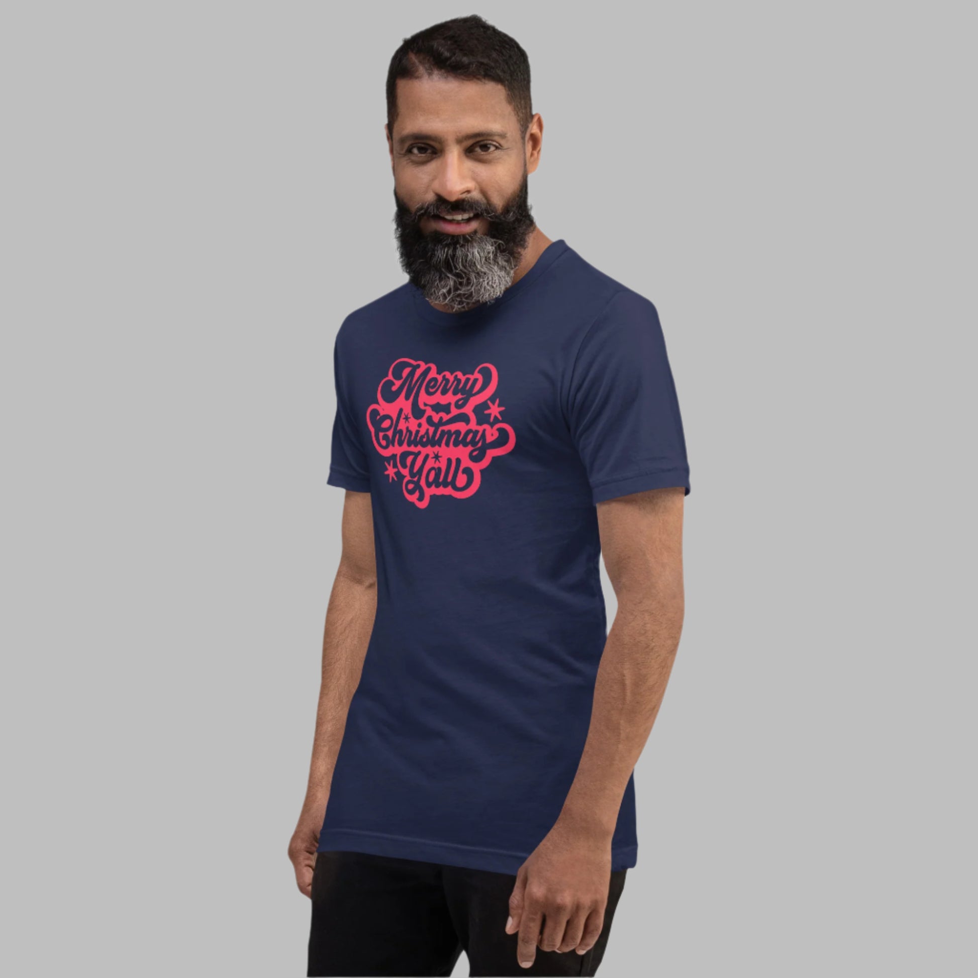 Stay stylish and comfy this Christmas with our Merry Christmas Y’all adult tee. Made with love on a Bella Canvas shirt, it features cheerful red script and a soft, breathable fabric. Ideal for rustic farmhouse fashion, adult holiday t-shirts, matching family looks, or Christmas morning pajamas. Great for women and men who love Southern charm and festive comfort.