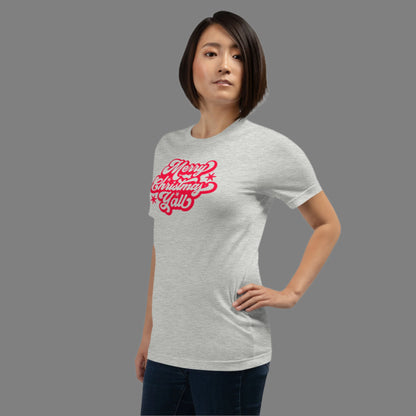 Get ready for holiday fun with this Merry Christmas Y’all shirt in adult sizes. Printed on a soft Bella Canvas tee, it features cheerful red lettering in script. Great for Christmas gift ideas, family photo tees, matching looks, or everyday holiday style. A perfect choice for lovers of farmhouse fashion, rustic charm, or Southern-inspired holiday apparel.