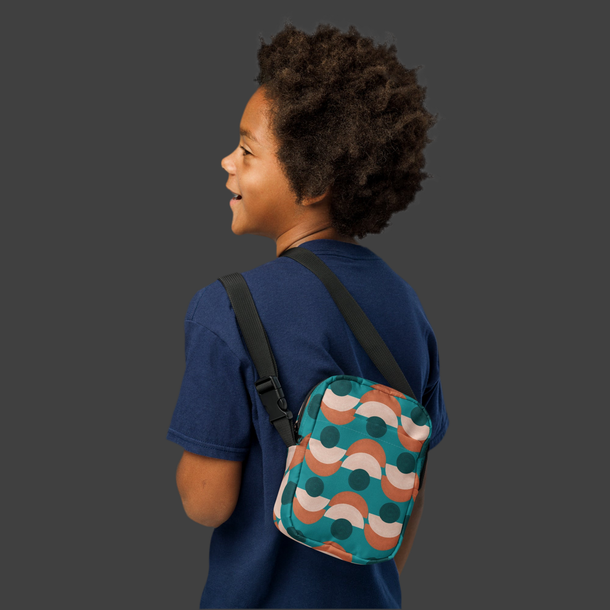 Mid century modern utility crossbody bag