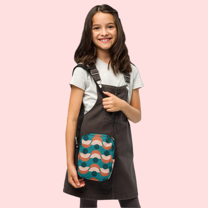 Mid century modern utility crossbody bag