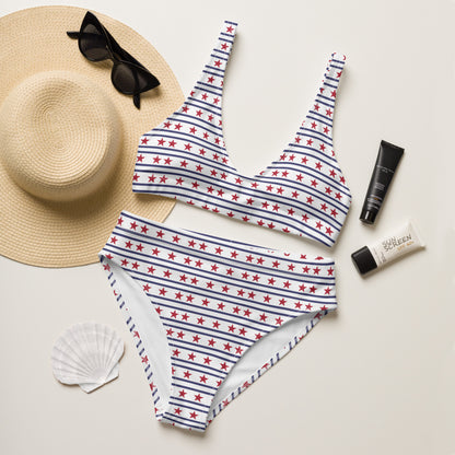 Patriotic high waist bikini 