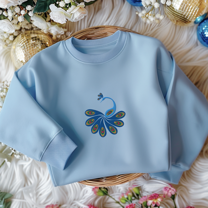 Image: Embody nature’s elegance with this beautifully embroidered peacock sweatshirt, perfect for those who love animal motifs and cozy boho fashion. Soft to the touch and full of visual interest, this pullover pairs well with denim or skirts. A great piece for women who love creativity in their wardrobe and want something that sparks joy, by jaecrece.

