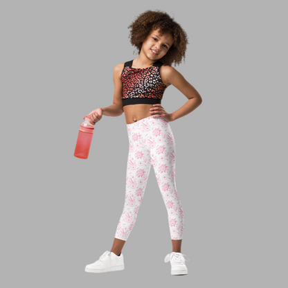 Image: Featuring a classic pink toile print, these toddler girls leggings come in sizes 2T to 7 and pair beautifully with soft tees or ruffle tops. Ideal for stylish spring outfits, family matching events, and toddler-friendly fashion moments, by jaecrece.