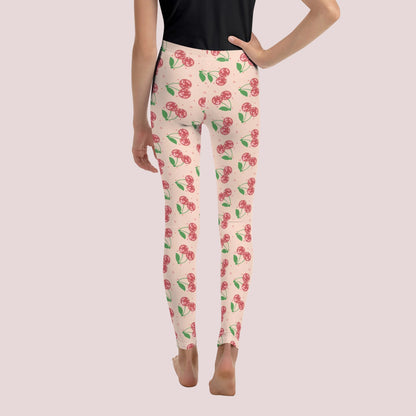Pink Disco Ball Cherry Tween Leggings