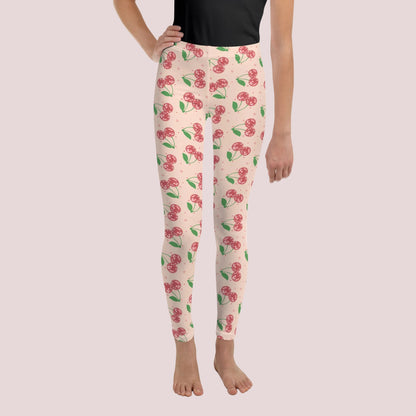 Pink Disco Ball Cherry Tween Yoga Pants