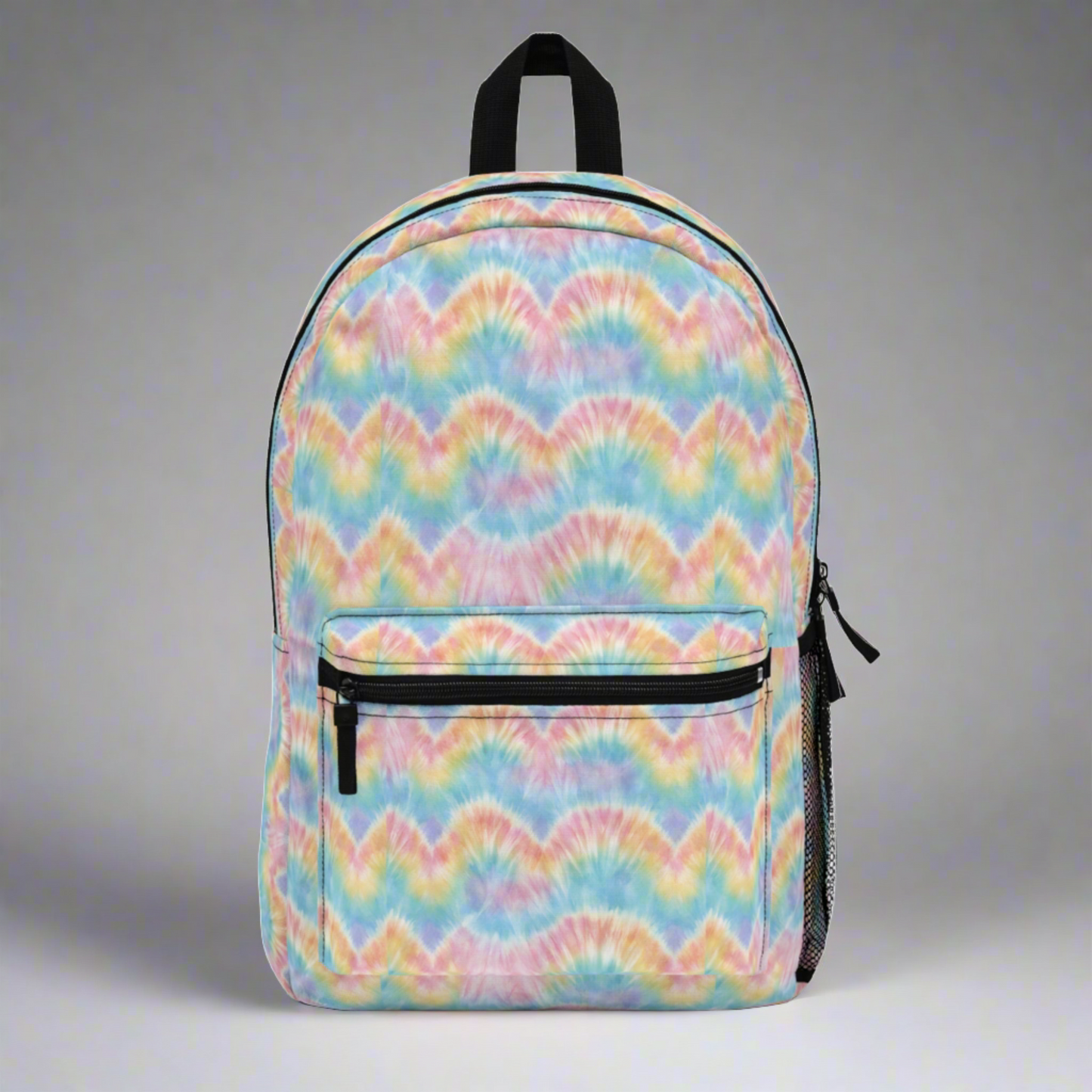 Spring Pastel Tie Dye Backpack Front View