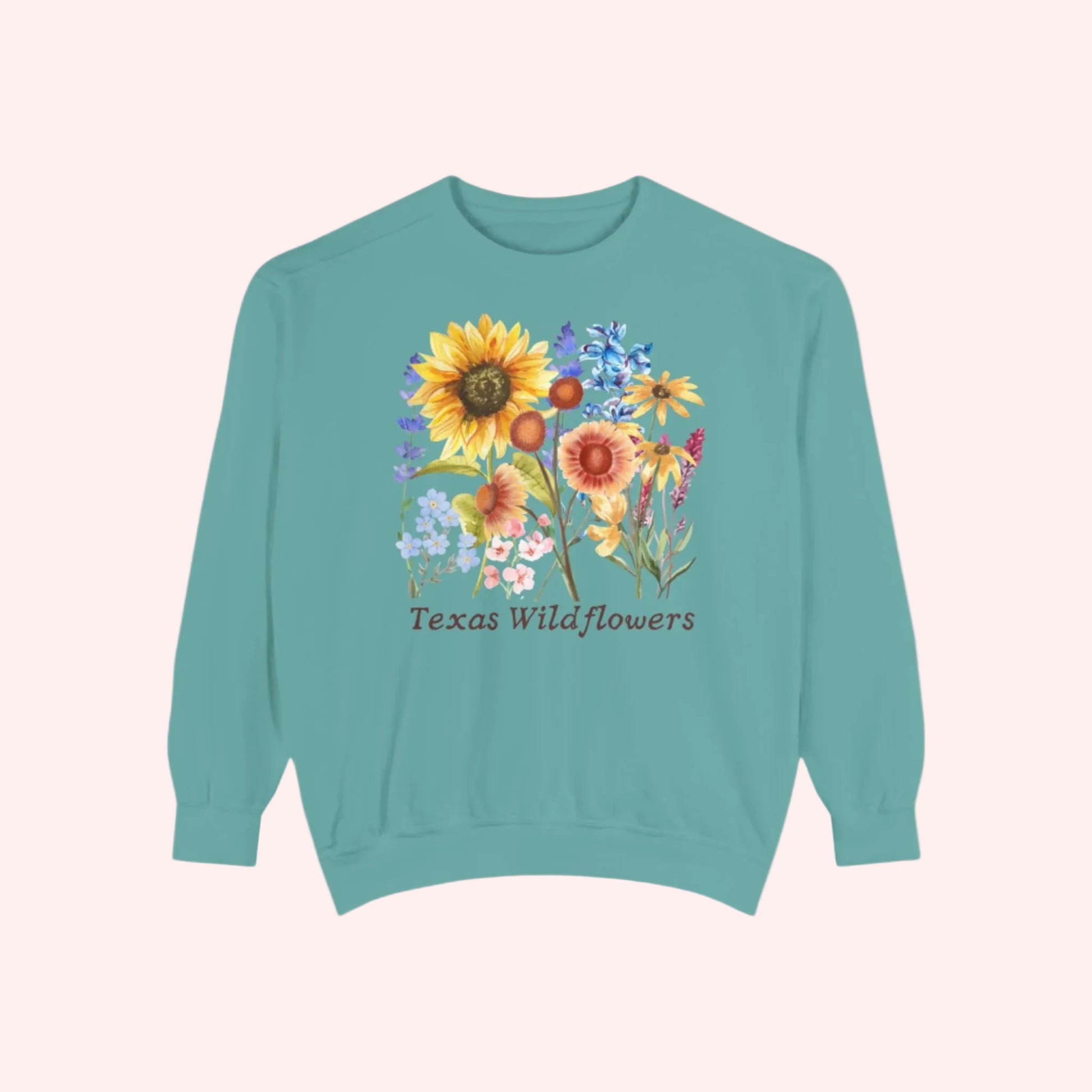 Spring floral Texas sweatshirt with watercolor bluebonnets, printed on a soft, cozy crewneck. This pastel wildflower pullover is perfect for nature lovers, Texas road trips, or anyone who adores soft girl fashion and Hill Country blooms. A beautiful blend of style and comfort, ideal for casual weekends, garden strolls, or gifting to flower-obsessed friends.