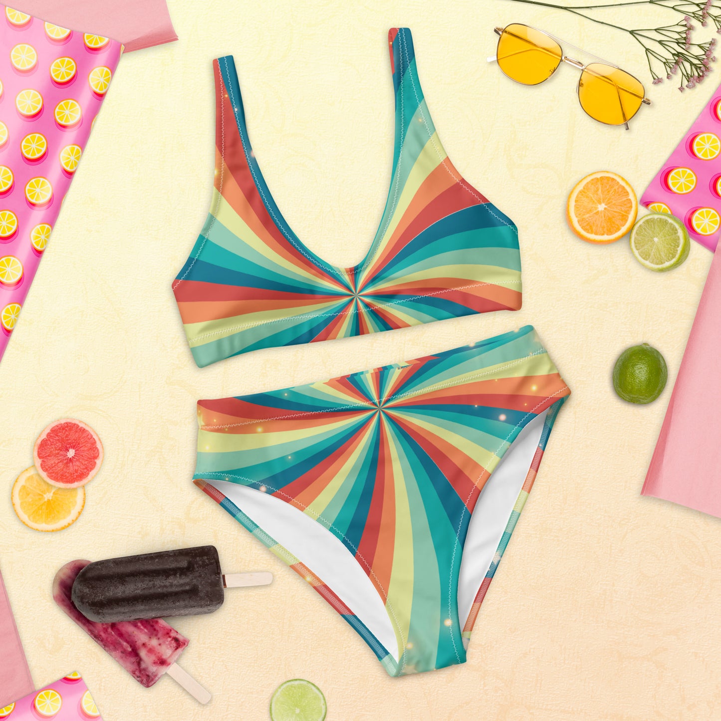 Stars and Rainbow Swirls Bikini